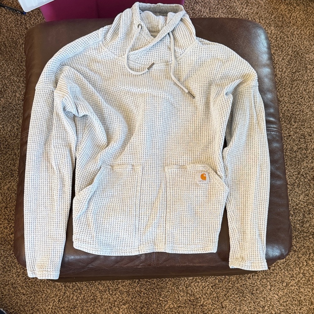 Carhartt Light Gray Waffle Hoodie